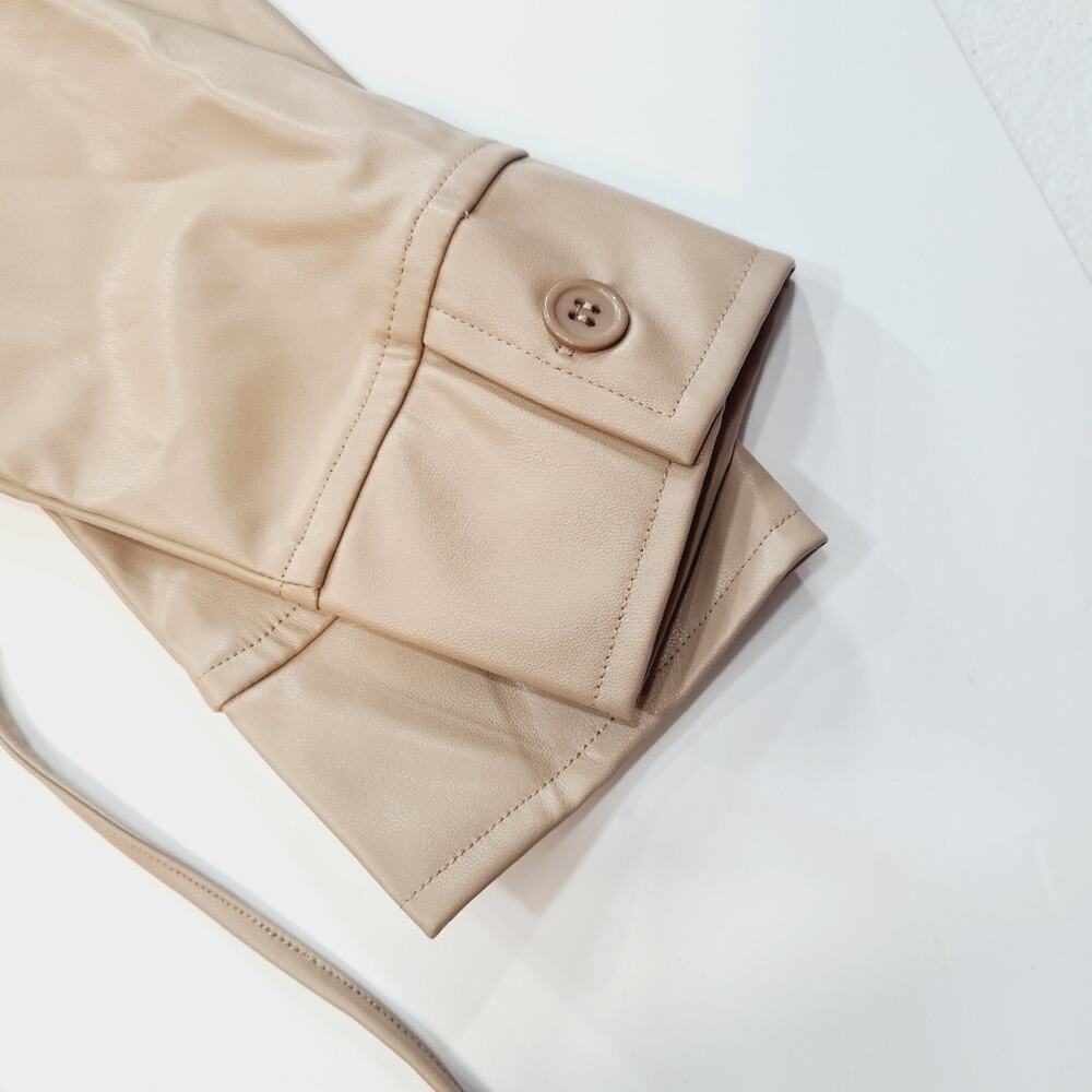 Superdown Chantel Leather Romper in Nude - Picture 6 of 16